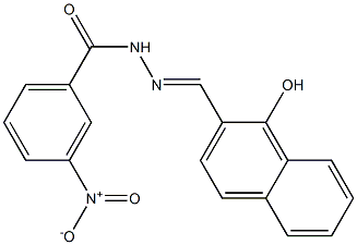 (E)-N'-((1-hydroxynaphthalen-2-yl)methylene)-3-nitrobenzohydrazide Struktur