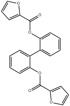 [1,1'-biphenyl]-2,2'-diyl bis(furan-2-carboxylate) Struktur