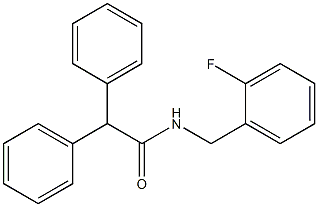 N-(2-Fluorobenzyl)-2,2-diphenylacetamide Struktur