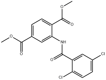 dimethyl 2-(2,5-dichlorobenzamido)terephthalate Struktur