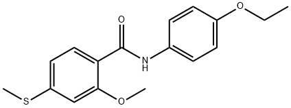 N-(4-ethoxyphenyl)-2-methoxy-4-(methylsulfanyl)benzamide Struktur