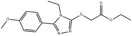 ethyl 2-((4-ethyl-5-(4-methoxyphenyl)-4H-1,2,4-triazol-3-yl)thio)acetate Struktur