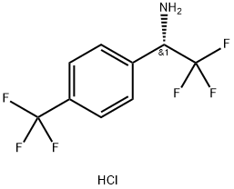 (S)-2,2,2-Trifluoro-1-(4-trifluoromethyl-phenyl)-ethylamine hydrochloride Struktur