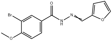 3-bromo-N'-[(E)-furan-2-ylmethylidene]-4-methoxybenzohydrazide Struktur