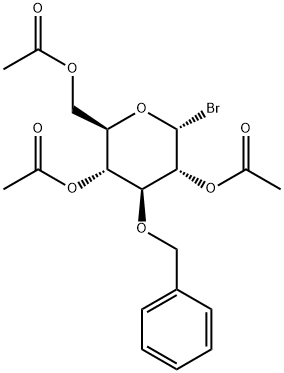 3-O-(Phenylmethyl)-alpha-D-glucopyranosyl bromide triacetate Struktur