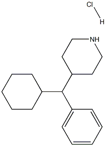 4-(Cyclohexyl(phenyl)methyl)piperidine hydrochloride Struktur