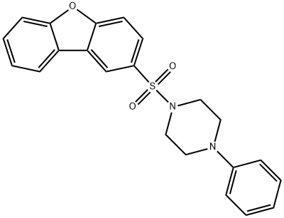 1-(dibenzo[b,d]furan-2-ylsulfonyl)-4-phenylpiperazine Struktur