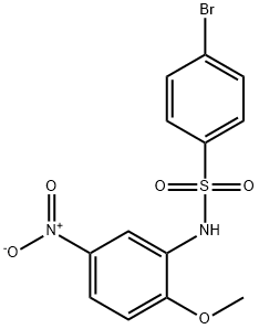 4-bromo-N-(2-methoxy-5-nitrophenyl)benzenesulfonamide Struktur