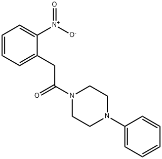 2-(2-nitrophenyl)-1-(4-phenylpiperazin-1-yl)ethanone Struktur