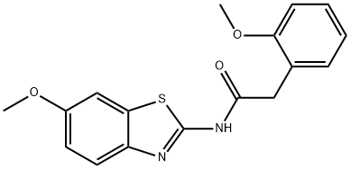 N-(6-methoxy-1,3-benzothiazol-2-yl)-2-(2-methoxyphenyl)acetamide Struktur