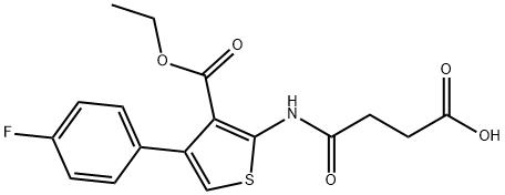 4-((3-(ethoxycarbonyl)-4-(4-fluorophenyl)thiophen-2-yl)amino)-4-oxobutanoic acid Struktur