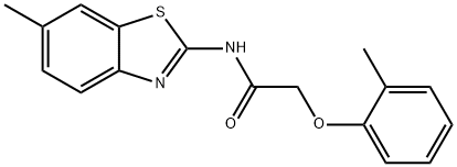 N-(6-methyl-1,3-benzothiazol-2-yl)-2-(2-methylphenoxy)acetamide Struktur