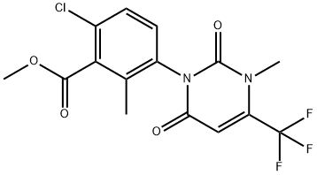 Methyl 6-chloro-2-methyl-3-(3-methyl-2,6-dioxo-4-(trifluoromethyl)-2,3-dihydropyrimidin-1(6H)-yl)benzoate Struktur