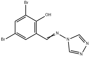 (E)-2-(((4H-1,2,4-triazol-4-yl)imino)methyl)-4,6-dibromophenol Struktur