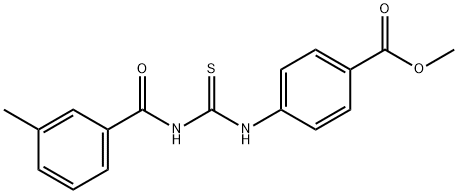 methyl 4-({[(3-methylbenzoyl)amino]carbonothioyl}amino)benzoate Struktur