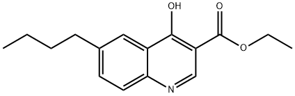 6-Butyl-4-hydroxy-quinoline-3-carboxylic acid ethyl ester Struktur