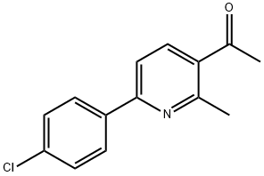 1-(6-(4-Chlorophenyl)-2-methylpyridin-3-yl)ethan-1-one Struktur