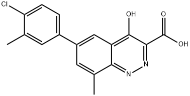 6-(4-Chloro-3-methylphenyl)-8-methyl-4-oxo-1,4-dihydrocinnoline-3-carboxylic acid Struktur