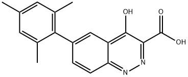 6-Mesityl-4-oxo-1,4-dihydrocinnoline-3-carboxylic acid Struktur