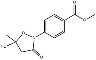 Methyl 4-(5-hydroxy-5-methyl-3-oxoisoxazolidin-2-yl)benzoate Struktur