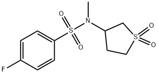 N-(1,1-dioxidotetrahydro-3-thienyl)-4-fluoro-N-methylbenzenesulfonamide Struktur