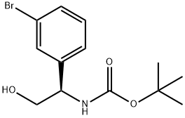 Carbamic acid, [(1R)-1-(3-bromophenyl)-2-hydroxyethyl]-, 1,1-dimethylethyl ester (9CI) Struktur