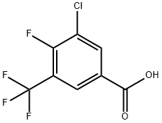 3-Chloro-4-fluoro-5-(trifluoromethyl)benzoic acid Struktur