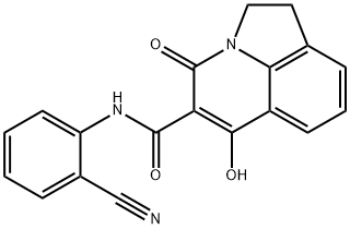 N-(2-cyanophenyl)-6-hydroxy-4-oxo-2,4-dihydro-1H-pyrrolo[3,2,1-ij]quinoline-5-carboxamide Struktur