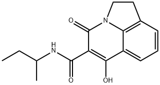 N-(sec-butyl)-6-hydroxy-4-oxo-2,4-dihydro-1H-pyrrolo[3,2,1-ij]quinoline-5-carboxamide Struktur