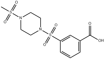 3-(4-Methanesulfonyl-piperazine-1-sulfonyl)-benzoic acid Struktur