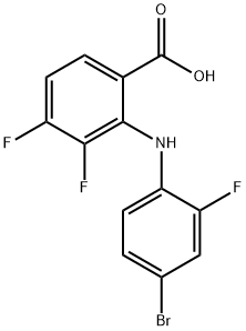 2-((4-Bromo-2-fluorophenyl)amino)-3,4-difluorobenzoic acid Struktur