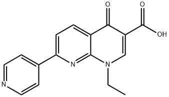 1-Ethyl-4-oxo-7-(pyridin-4-yl)-1,4-dihydro-1,8-naphthyridine-3-carboxylic acid Struktur