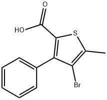 4-Bromo-5-methyl-3-phenylthiophene-2-carboxylic acid Struktur