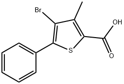 4-Bromo-3-methyl-5-phenylthiophene-2-carboxylic acid Struktur