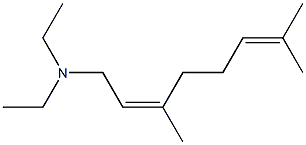 (Z)-N,N-Diethyl-3,7-dimethylocta-2,6-dien-1-amine Struktur