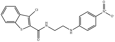 3-chloro-N-{2-[(4-nitrophenyl)amino]ethyl}-1-benzothiophene-2-carboxamide Struktur