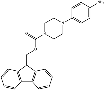 (9H-Fluoren-9-yl)methyl 4-(4-aminophenyl)piperazine-1-carboxylate Struktur