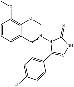 5-(4-chlorophenyl)-4-[(2,3-dimethoxybenzylidene)amino]-4H-1,2,4-triazole-3-thiol Struktur