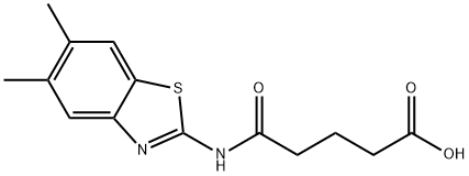 5-((5,6-dimethylbenzo[d]thiazol-2-yl)amino)-5-oxopentanoic acid Struktur