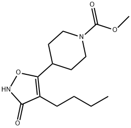 Methyl 4-(4-butyl-3-hydroxyisoxazol-5-yl)piperidine-1-carboxylate Struktur