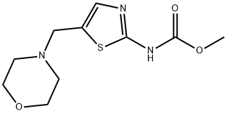 methyl [5-(morpholin-4-ylmethyl)-1,3-thiazol-2-yl]carbamate Struktur