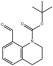 tert-butyl 8-formyl-3,4-dihydroquinoline-1(2H)-carboxylate Struktur