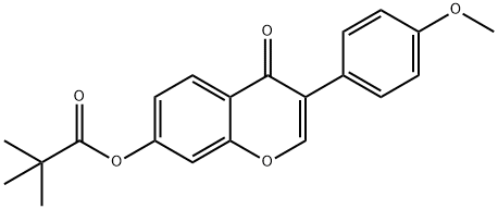 3-(4-methoxyphenyl)-4-oxo-4H-chromen-7-yl pivalate Struktur