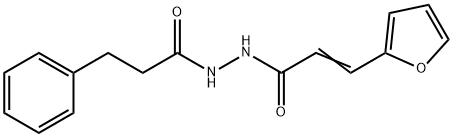 (2E)-3-(furan-2-yl)-N'-(3-phenylpropanoyl)prop-2-enehydrazide Struktur