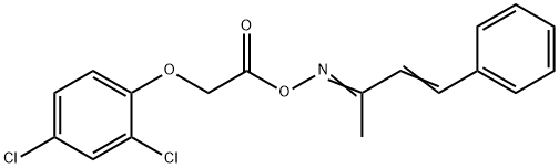 4-phenyl-3-buten-2-one O-[2-(2,4-dichlorophenoxy)acetyl]oxime Struktur