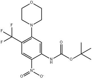 tert-Butyl (5-morpholino-2-nitro-4-(trifluoromethyl)phenyl)carbamate Struktur