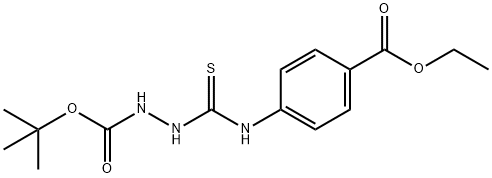 tert-butyl 2-((4-(ethoxycarbonyl)phenyl)carbamothioyl)hydrazinecarboxylate Struktur