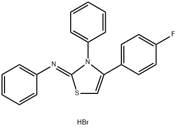 (Z)-N-(4-(4-fluorophenyl)-3-phenylthiazol-2(3H)-ylidene)aniline hydrobromide Struktur