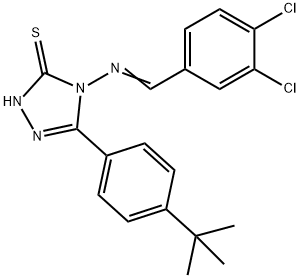 5-(4-tert-butylphenyl)-4-[(3,4-dichlorobenzylidene)amino]-4H-1,2,4-triazole-3-thiol Struktur