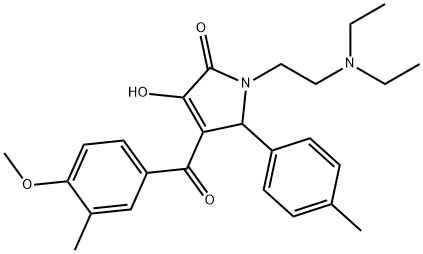 1-(2-(diethylamino)ethyl)-3-hydroxy-4-(4-methoxy-3-methylbenzoyl)-5-(p-tolyl)-1H-pyrrol-2(5H)-one Struktur